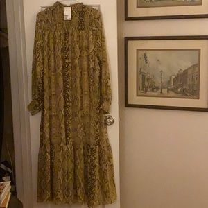 Snakeskin Maxi with smocked detailing